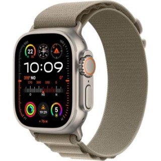 Apple Watch Ultra2 Cell 49mm Titanium Alpine Loop Olive L ITA MRF03TY/A