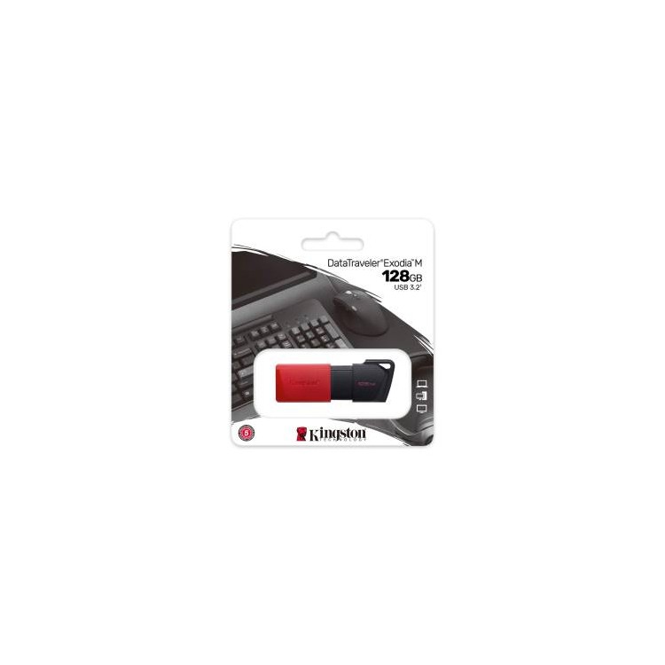 Kingston Pendrive USB-A 3.2 128GB DTXM/128GB Nero/Rosso