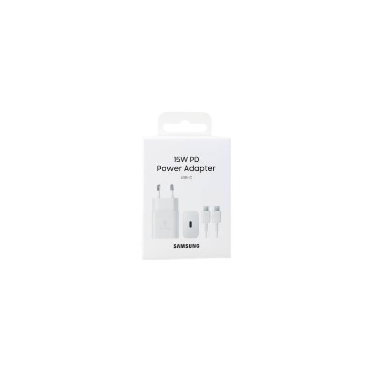Samsung Caricatore 15W EP-T1510X PD USB-C +Cavo 1m USB-C White