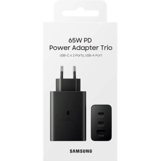 Samsung Caricatore 65W Trio EP-T6530 FC USB-C+USB-A Black