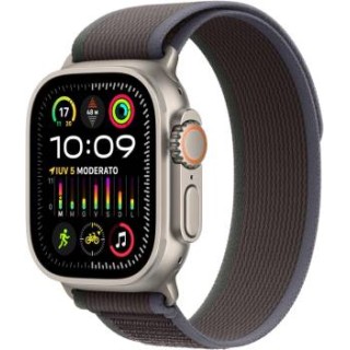 Apple Watch Ultra2 Cell 49mm Titanium Trail Loop Blue/Black M/L ITA MRF63TY/A