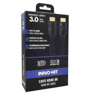 Inno-Hit Cavo HDMI ContattiOro 8K 60hz 3m Nero
