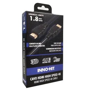 Inno-Hit Cavo HDMI High-Speed 4K HDR 60hz 1.8m Nero