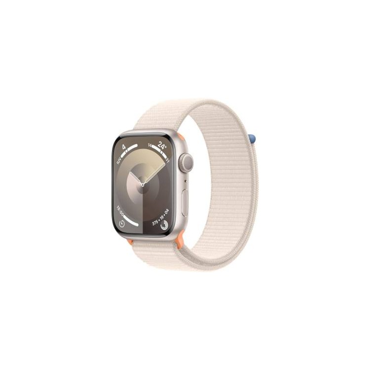 Apple Watch Serie9 45mm Aluminium Case StarLight  Sport Loop StarLight EU MR983QC/A