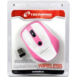 Techmade Mouse Ottico Wireless White/Pink