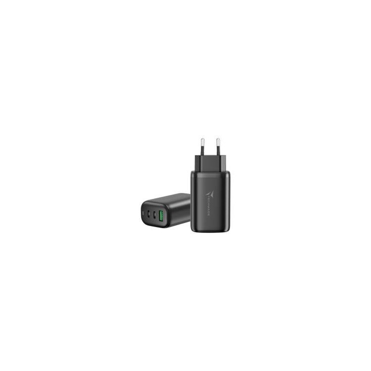 Techmade 65W Caricatore Universale GaN USB-C + USB-A Black