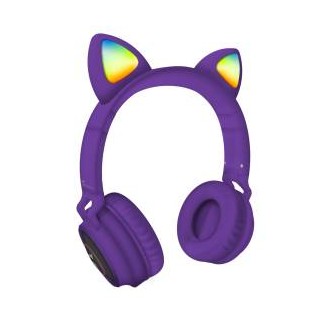 Techmade Cuffie Funny Led BT + Microfono Purple