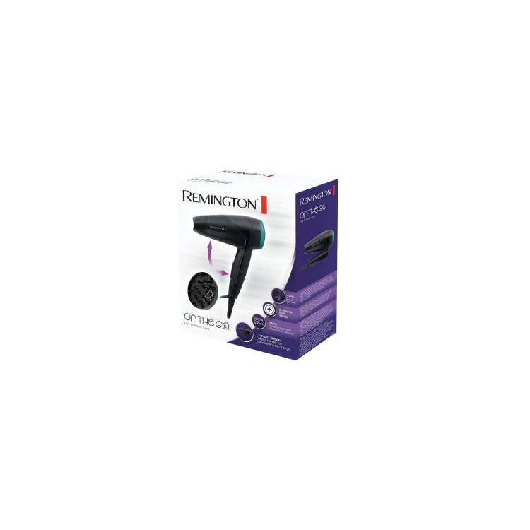 Remington Asciugacapelli D1500 Da Viaggio Pieghevole 2000w Nero