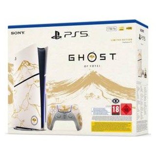PS5 Console 1TB Ghost Of Yotei Gold Limited Edition White Slim ITA