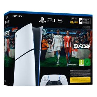 PS5 Console 825GB Digital Edition E Chassis White + FC 26 ITA