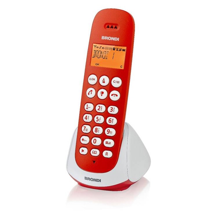 Telefono Cordless Brondi Adara Rosso/Bianco