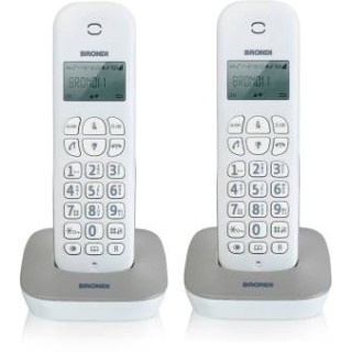 Telefono Cordless Brondi Gala Twin Bianco/Grigio
