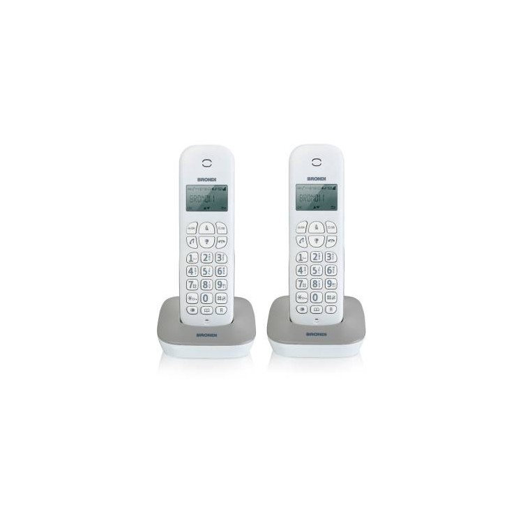 Telefono Cordless Brondi Gala Twin Bianco/Grigio