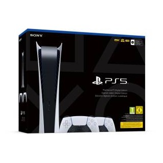 PS5 Console 825GB Digital Ed. White + 2 DualSense