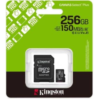Kingston Micro SD 256GB Cl10 Canvas S.Plus SDCS3/256GB +Ad.SD