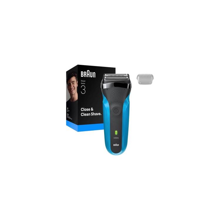 Braun Rasoio Elettrico Serie 3 Wet&Dry 310BT Nero/Blu