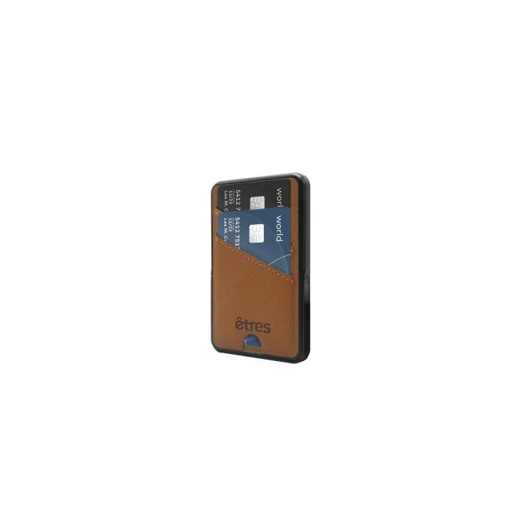 Etres Powerbank 5000mAh Wireless Magnetico con Portacarte Brown
