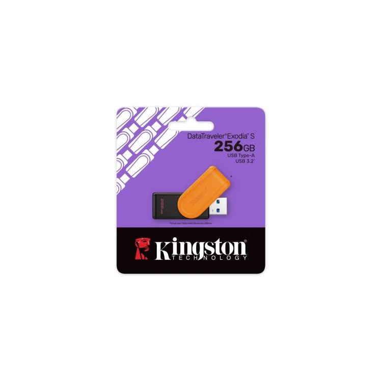 Kingston Pendrive USB-A 3.2256GB DTXS/256GB Nero/Arancio