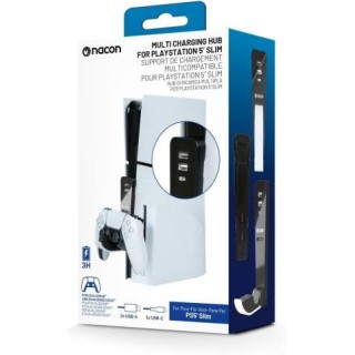 PS5 Nacon Base di Ricarica Dual Sense/Edge + Hub USB