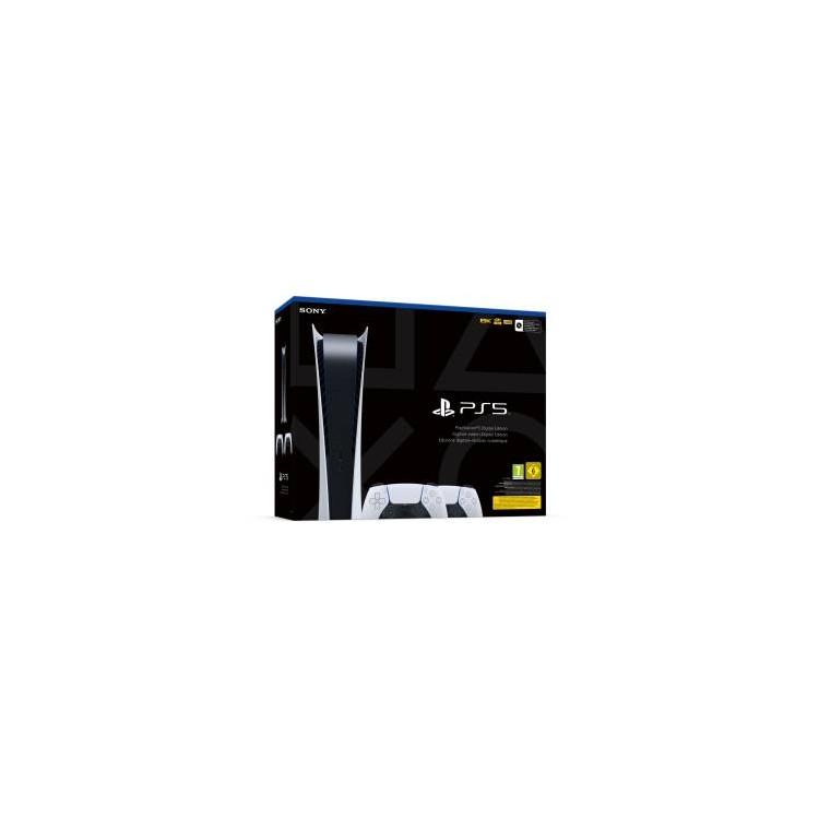 PS5 Console 825GB Digital Ed. White + 2 DualSense EU