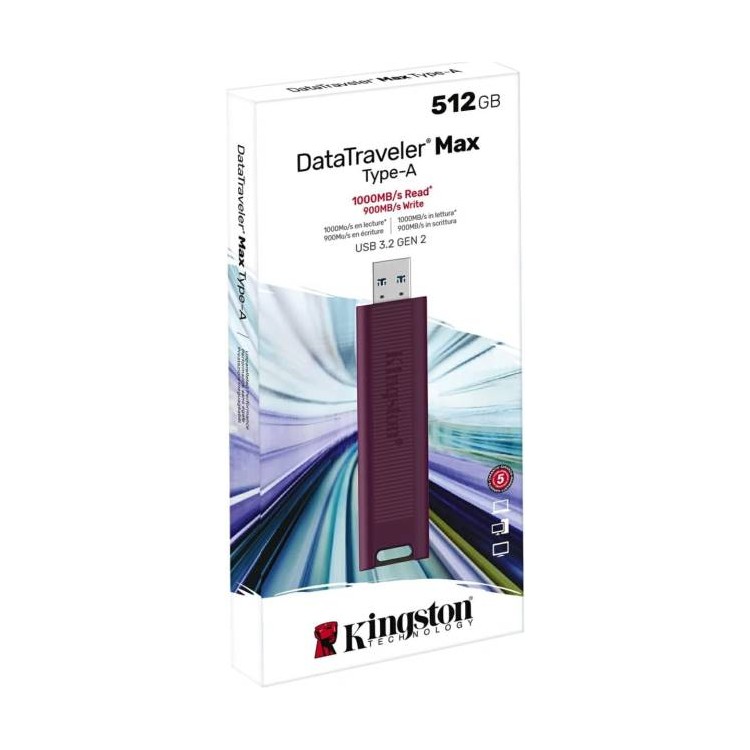 Kingston Pendrive Max USB-A3.2 Gen2 512GB DTMAXA/512GB Merlot