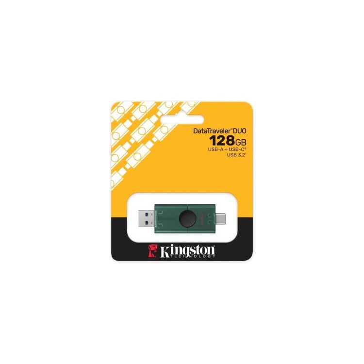 Kingston Pendrive USB-A+USB-C 3.2 128GB DTDEG2/128GB Nero/Verde