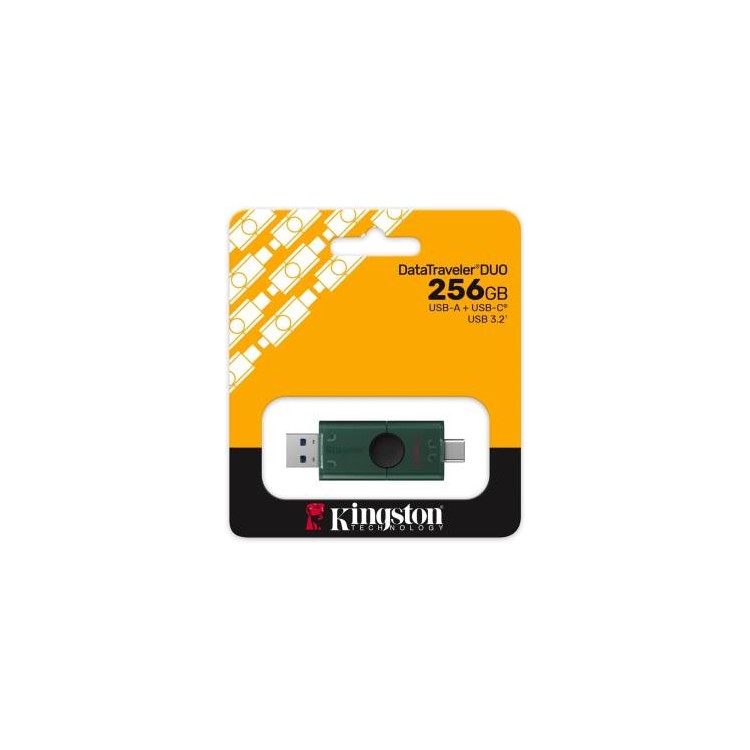 Kingston Pendrive USB-A+USB-C 3.2 256GB DTDEG2/256GB Nero/Verde