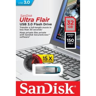 SanDisk Pendrive 64GB USB-A3.0 UltraFlair Blue