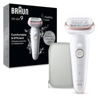 Braun Epilatore Elettrico Silk-?pil 9 Wet & Dry SES9000 Bianco/Rosa
