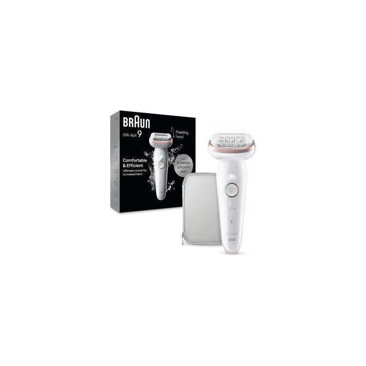 Braun Epilatore Elettrico Silk-?pil 9 Wet & Dry SES9000 Bianco/Rosa