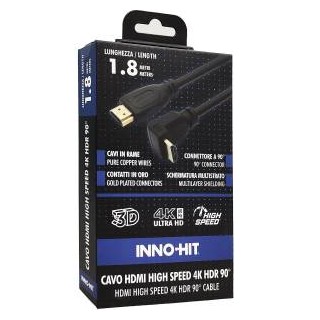 Inno-Hit Cavo HDMI High-Speed Connettore 90? 4K HDR 1.8m Nero