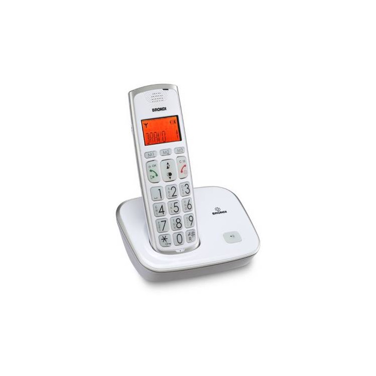Telefono Cordless Brondi Bravo Gold 2 Bianco