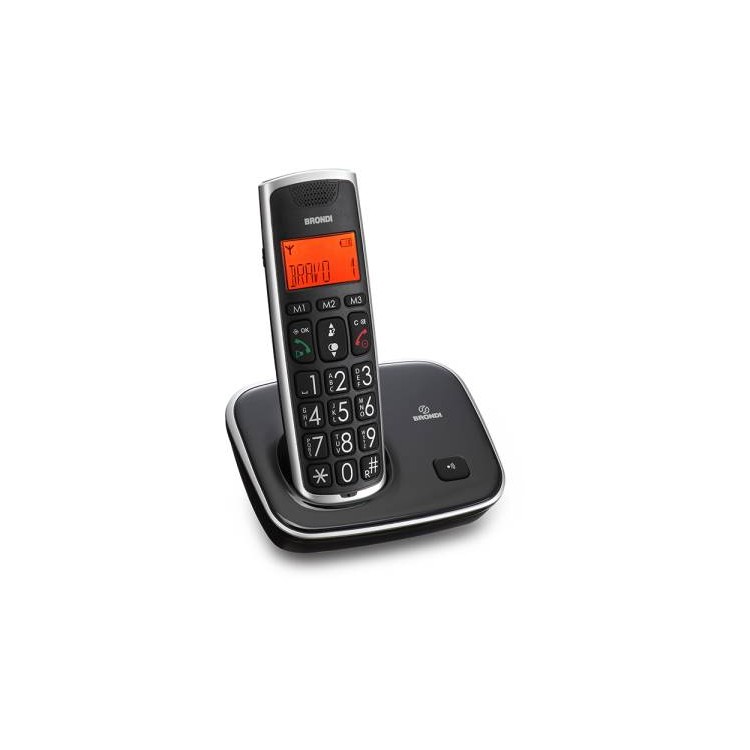 Telefono Cordless Brondi Bravo Gold 2 Nero