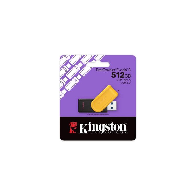 Kingston Pendrive USB-A 3.2512GB DTXS/512GB Nero/Giallo