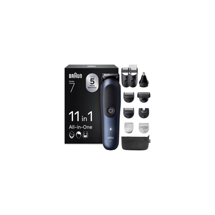 Braun Rasoio Elettrico Serie 7 Wet&Dry 11 in 1 Blu