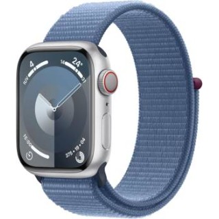 Apple Watch Serie 9 Cell 45mm Aluminium Silver Sport Loop Winter Blue MRMJ3QL/A