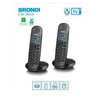 Telefono Cordless Brondi Lotus Twins Black