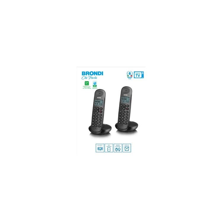 Telefono Cordless Brondi Lotus Twins Black